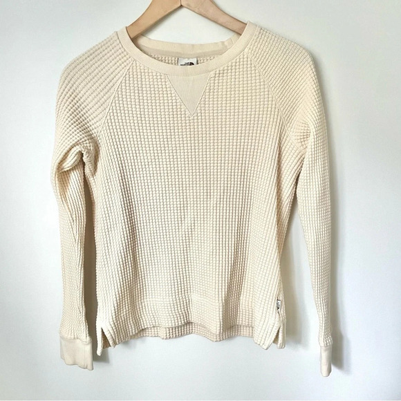 The North Face Long Sleeve Chabot Crew  Waffle Knit - Picture 1 of 6